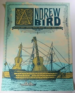 Andrew Bird Justin Helton Screen Print Serigraph S/N Poster - Picture 1 of 11