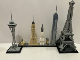LEGO Architecture Lot 21028 New York City 21019 Eiffel Tower 21003 Seattle Rare