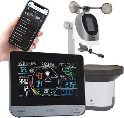 328-69357-INT Wi-Fi Professional Weather Station, Black - Image 1 of 4