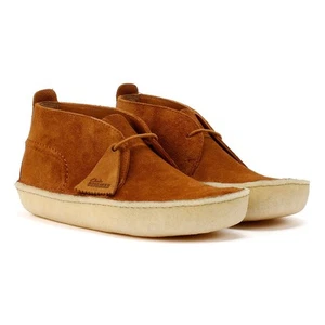 Clarks Originals Desert Rain Suede Men's Dark Cola Boots - Picture 1 of 8