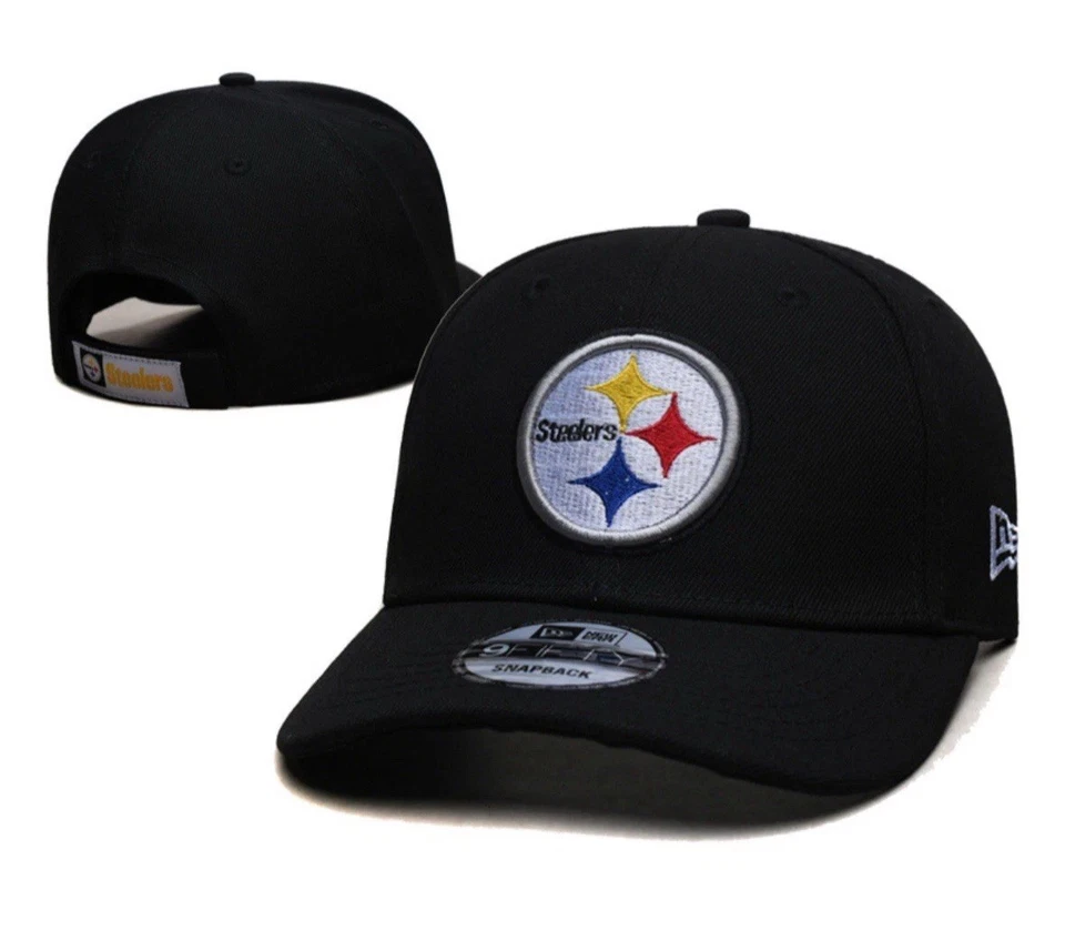 Pittsburgh Steelers New Era 9Fifty SnapBack Sombrero Ajustable Color Negro Stock en EE. UU. Foto 1 de 2