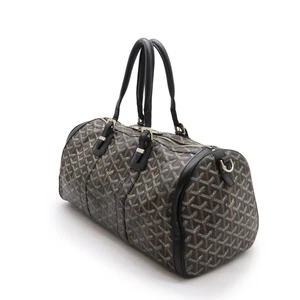 Goyard Croisiere 40 Travel Bag Black Canvas Boston Rare Handy Size Used - Picture 1 of 9