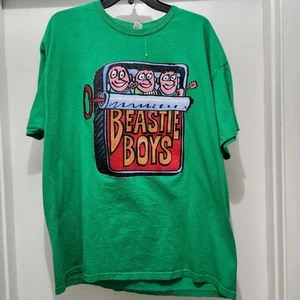 Camiseta Beastie Boys Vintage Réplica Algodón Talla Completa Unisex Talla XL Verde - Imagen 1 de 8