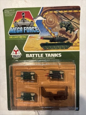 Kenner Mega Force Triax 1989 tanques de batalla del ejército nuevo en paquete Foto 1 de 4