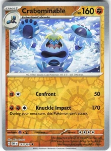 Crabominable 115/197 Pokemon SV03: Obsidian Flames Reverse Holo Uncommon NM - Picture 1 of 2