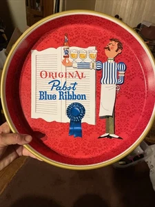 Vintage 1960s Pabst Blue Ribbon Bartender Tray - Picture 1 of 12