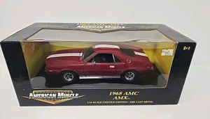 American Muscle 1968 AMC AMX RED 1:18 Scale Die-Cast Limited Edition NEU LESEN  - Bild 1 von 13