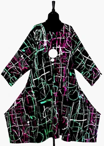 NEU Lagenlook Tunika Shirt Kleid Zipfel Viskose-Jersey Gr.3XL-5XL 52-54-56-58-60 - Bild 1 von 4