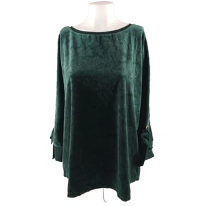 NWT CHARTER CLUB Velvet Deep Teal Top XL(16-18) Bow Tie Sleeve Pullover - Picture 1 of 14