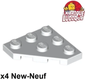 Lego 4x Wing Wedge Plate 3x3 Cut Corner White 2450 New - Picture 1 of 1