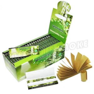 NUEVO 20 folletos 1 1/4 sabor mentol cigarrillos papeles de liar con puntas - Imagen 1 de 4