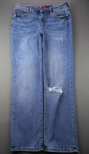 Pantalones de mezclilla para mujer Jennifer Lopez esculpidos tiro medio capri desgastados talla 12 (Sr 31x26) - Imagen 1 de 6