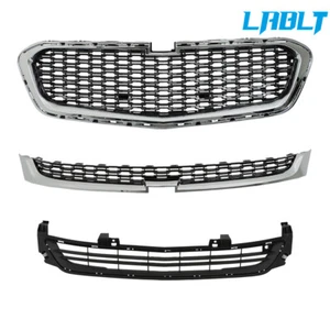 LABLT Front Upper Center Lower Grill Set 3Pcs For 2014-2016 Chevrolet Malibu - Foto 1 di 8