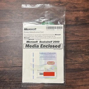Nuevo CD de estantería de Microsoft 2000 con certificado de autenticidad e identificación del producto - Imagen 1 de 2