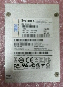 IBM System X 200GB SAS 6Gb 2.5" Solid State Drive SSD 00W1548 00W1551 TXA2D2 - Picture 1 of 3