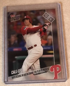 2017 TOPPS NOW #PW-104 RHYS HOSKINS WEARS "HOSKINS" FOR MLB PLAYERS WEEKEND - Picture 1 of 2