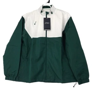 ASICS UNISEX JR. UPSURGE JACKET FOREST WHITE 8101 SIZE XL ZIP CLOSURE ADJUSTABLE - Picture 1 of 11