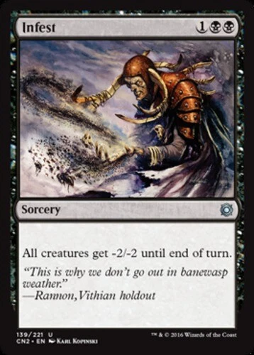 Infest ~ Lightly Played Conspiracy 2: Take the Crown MTG Magic UltimateMTG Black - Image 1 of 1