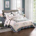 Flower quilt suit three piece bedding embroidered bed cover king size bed TOP