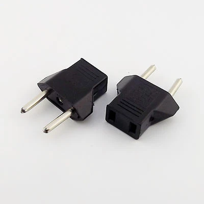 5x Travel Charger Wall AC Power Plug Adapter Converter US USA to EU Europe EURO - Image 1 of 4