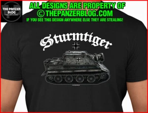 Sturmtiger Panzer T-Shirt WWII German Tiger Tank Version 4 - Picture 1 of 49