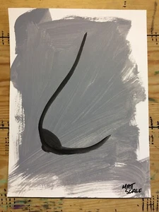 Matt Scalf Nude Woman Minimalism ORIGINAL PAINTING 9x12 Modern Female Abstract - Picture 1 of 3