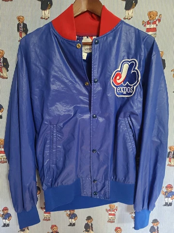 Vintage 90s Montreal Expos Nylon Jacket Windbreaker by Shain Size L Men’s MLB Cover