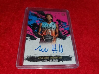 2021-22 TOPPS INCEPTION OVERTIME JAYLEN MARTIN RC PINK AUTO CARD 89/99 - Image 1 of 2