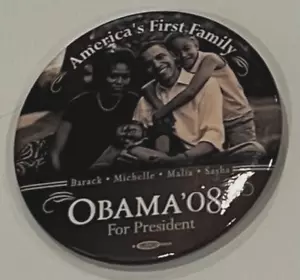 Obama 2008 Knopf Amerikas erste Familienkampagne Knopf/Pin Präsident Demokrat - Bild 1 von 2