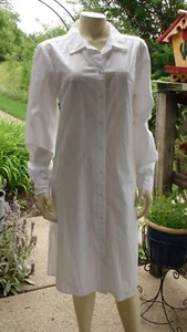 Neu STYLE&CO HELLWEISSES LANGARMHEMD MIT KRAGEN 100 % BAUMWOLLE LARGE $ 70 - Bild 1 von 3