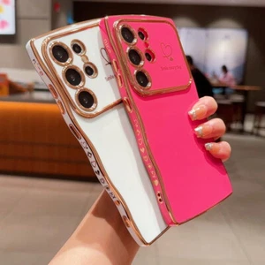 Phone Case For Samsung S24 S23 Ultra A17 A16 ShockProof Wavy Bumper Heart Cover - Picture 1 of 19