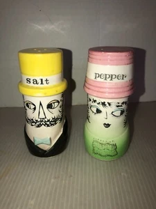 Vintage DABS Japan Dapper Mann & Frau Salz & Pfefferstreuer 5" hoch - Bild 1 von 6
