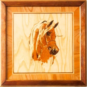 Cheval 1.1 décor à la maison moderne eco cadeau mur panneau en bois... - Imagen 1 de 13
