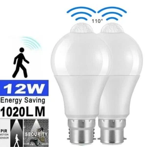 PIR Motion Sensor B22 LED Lamp Bulb Globe Auto ON/OFF Energy Saving Light - Picture 1 of 12