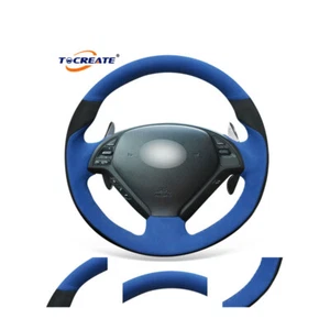 Hágalo usted mismo Cubierta de volante de gamuza para Infiniti G25 G35 G37 QX50 EX35 EX37 #Q003 - Imagen 1 de 10