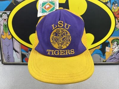 Vintage 80s Louisiana State University Snapback Trucker Hat NWT New Mesh Cap - Image 1 of 4