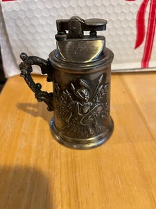Vintage JJJ Pewter Medieval TANKARD Table Lighter Needs Fluid 4.5"H X 2.5"BASE - Picture 1 of 5