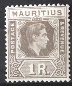 1938-49 - Mauritius - Definitivi - 1r Grigio Marrone - Montato Mint - SG260 - Foto 1 di 1