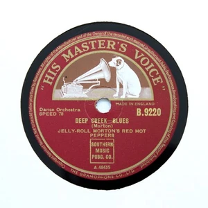 JELLY ROLL MORTON'S RED HOT PEPPERS "Deep Creek" (E+) HMV B-9220 [78 RPM] - Picture 1 of 1