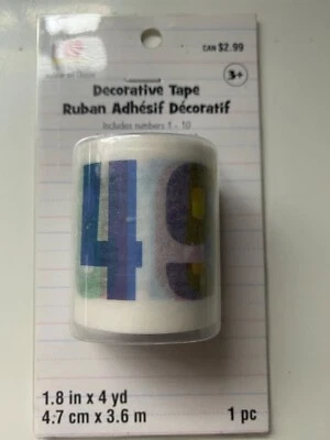 Cinta Washi ancha números arco iris manualidades en papel álbum de recortes planificador suministros escolares Foto 1 de 2