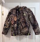Mossy Oak Camouflage Insulated Hooded Hunting  Jacket Size Youth Medium