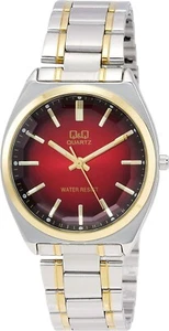 Reloj Citizen Q&Q Hombre QB78-402 Rojo x Dorado Impermeable - Imagen 1 de 2
