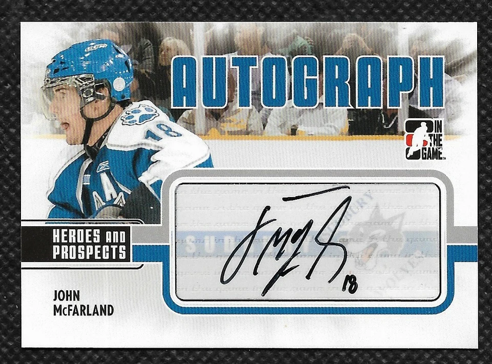 John McFarland 2009-10 ITG Heroes and Prospects Autograph #AJM Florida Panthers  - Image 1 of 1