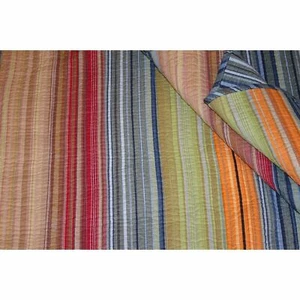 NEW! ~ COZY BROWN RUST COUNTRY GREEN RED DENIM BLUE ORANGE SOUTHWEST QUILT SET - Picture 1 of 3