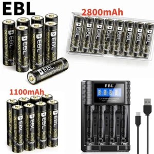 EBL Ni-Mh Akkus 1100 2800mAh Goldene Top- Neujahrs Loong Serie & LCD Ladegerät - Bild 1 von 40