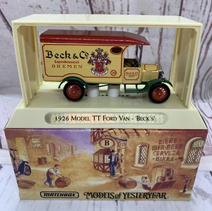 MATCHBOX MODELS OF YESTERYEAR 1926 MODEL TT FORD VAN BECK YGB02 Great Beers of - Picture 1 of 9