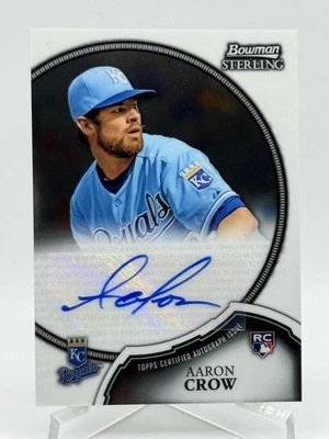 Aaron Crow 2011 Bowman Sterling #11 Autograph Rookie Card RC I7 - Image 1 of 2