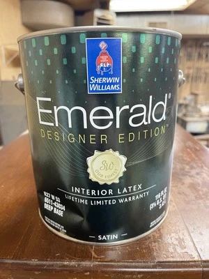 Pintura a base de agua de látex interior esmeralda Sherwin Williams/satinado/base profunda/abollada Foto 1 de 2