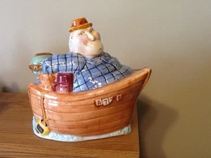 Banco pescador vintage en barco. Done Workin, Gone Fishin - Imagen 1 de 4