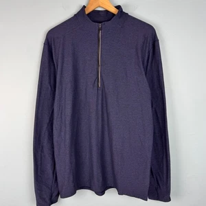Lululemon Surge Warm 1/2 Zip Men XL Blue Black Heathered Pullover Running Shirt - Picture 1 of 6